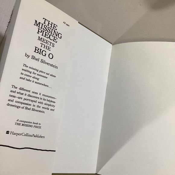 1st Ed The Missing Piece Meets the Big O Shel Silverstein 1981 Harper Collins - Picture 3 of 9